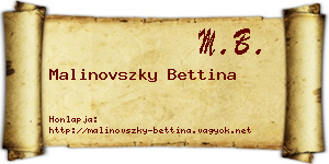 Malinovszky Bettina névjegykártya